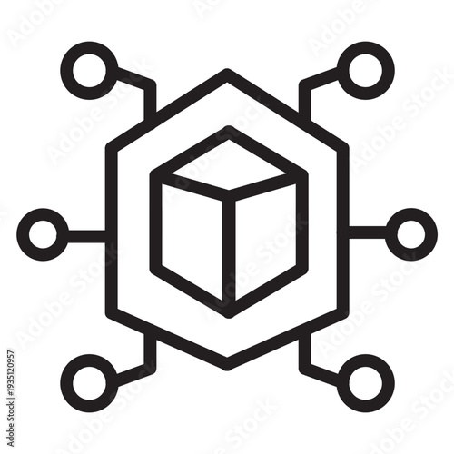 NFT Token Vector Line Icon Design