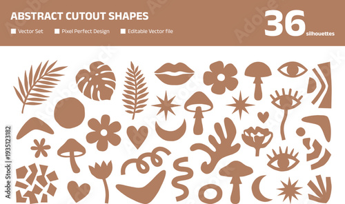 Boho aesthetic vector elements with celestial moon stars and eye shapes