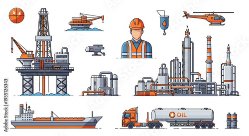 Oil Refinery Industry Equipment Machinery.
