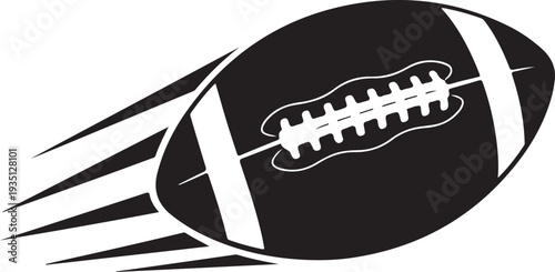 American football ball icon, logo on white background