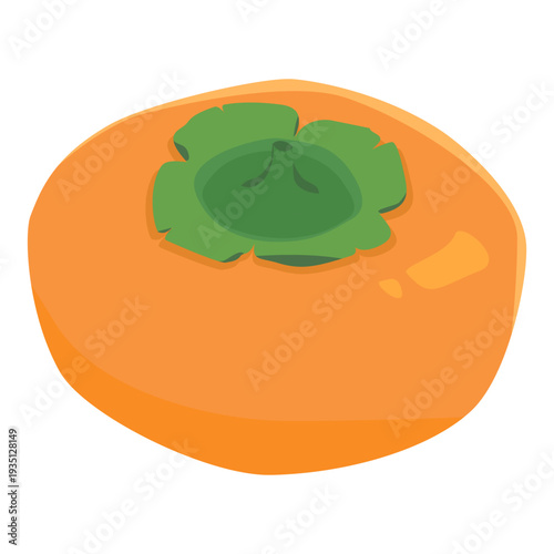 シンプルな柿の実のイラスト 線なし