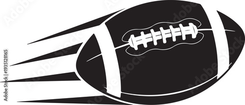 American football ball icon, logo on white background