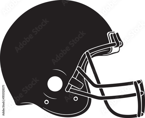 American gridiron football helmet flat icon for apps and sports websites