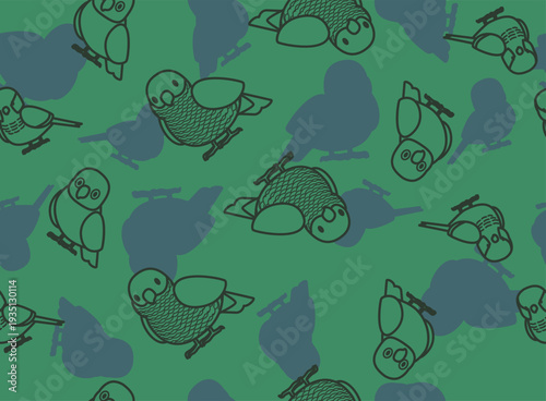 Parrot Grey Lovebird Parakeet Seamless Background Wallpaper Pattern