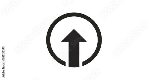 Free Download Upward Upload Arrow Inside Circle Icon. - GFXLoad