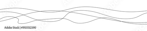 Thin curved wavy lines