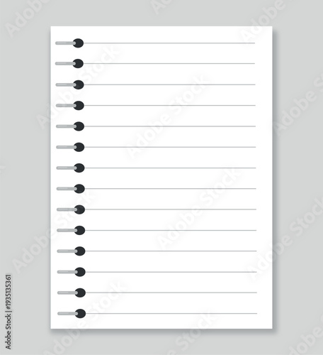 Disc bound notebook paper with black punch tabs, ruled lines, planner stationery customizable notes