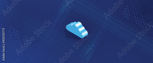 Cloud computer technology background for presentation