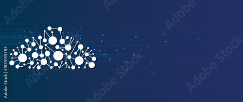 Cloud computer technology background for presentation