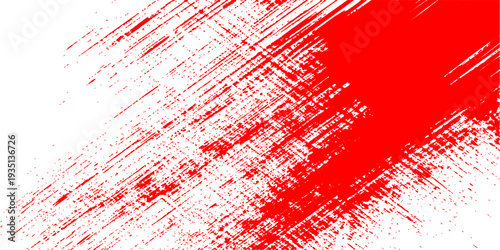 A red abstract grunge background texture with a heart pattern and floral ornament design creates a romantic valentine card illustration or festive christmas holiday wallpaper concept