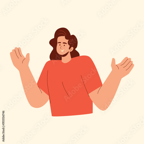 Illustration character of an Work woman explaining