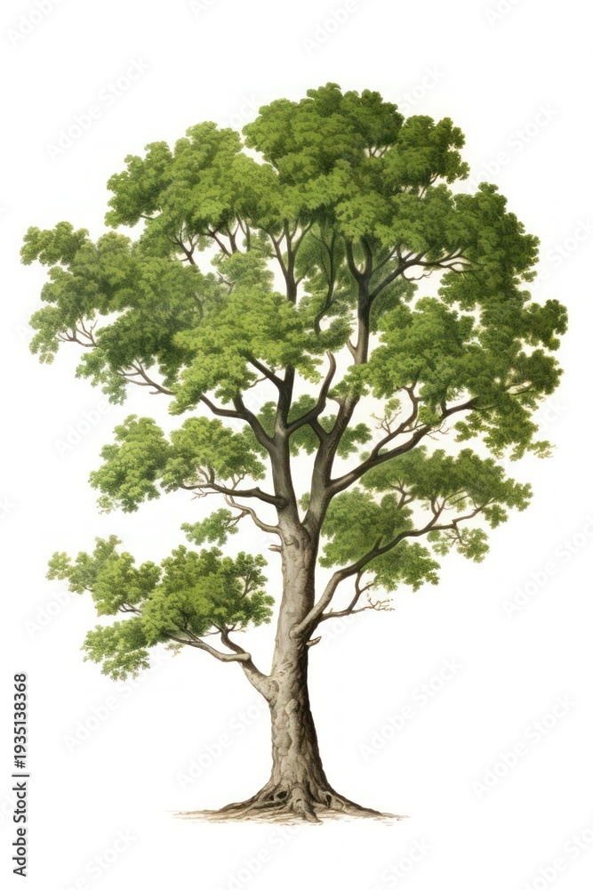 Obraz premium Botanical illustration of a tree plant tranquility outdoors.