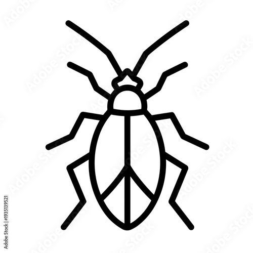 Minimalist aphid garden pest insect vector icon