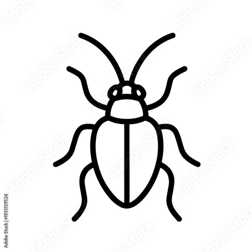 Minimalist aphid garden pest insect vector icon