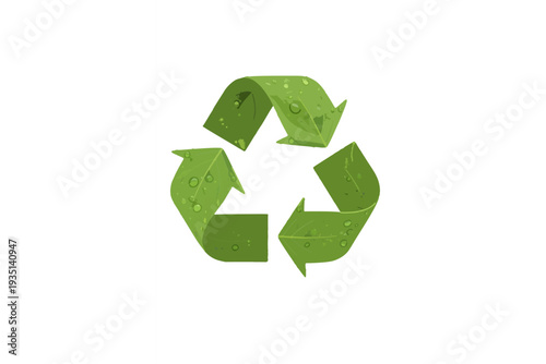 Emblem of Environmental Stewardship: A verdant emblem of recycling, composed of three arrows, symbolizes the continuous loop of environmental preservation and resourcefulness.