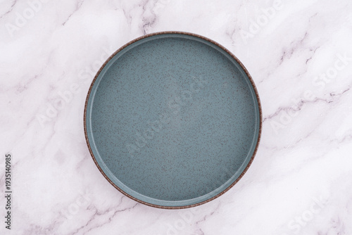  Ceramic Cake Plate Top View Marble Background