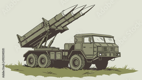 3D Military Dual-Missile Launcher Render