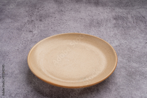 Cream Ceramic Dinner Plate Top View