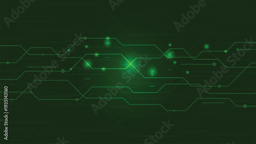 Dark green cyber tech background 