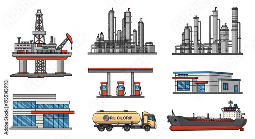 Oil Refining and Transportation Process.