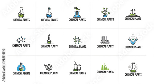 Collection of Science and Laboratory Icons and Symbols.