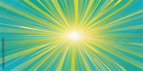 Sunburst abstract background with glowing rays and warm sunlight pattern
