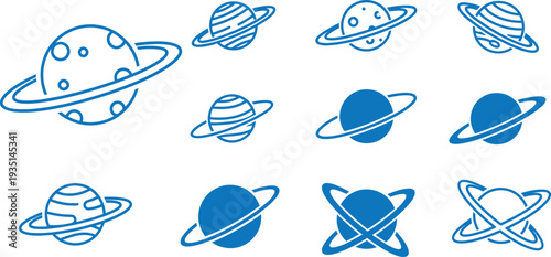 Collection of various planets and moons in our solar system