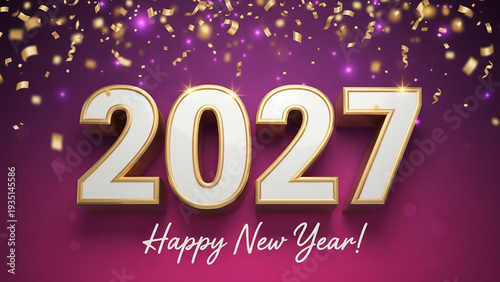 Happy new year 2027 celebration background