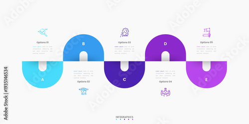 Vector Infographic label design template with icons and 5 options or steps. Can be used for process diagram, presentations, workflow layout, banner, flow chart, info graph.