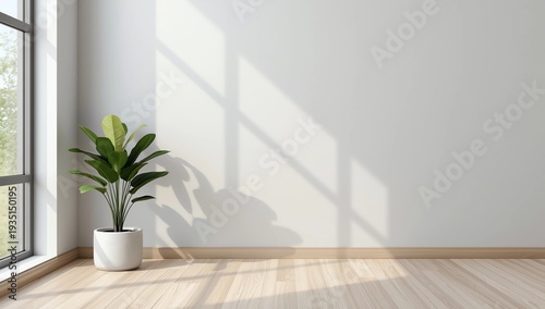 Screen Empty room interior 3d rendering