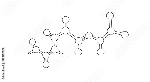 Line drawing of a compleZ organic molecule likely a chemical structure
