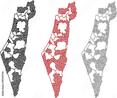 Detailed map of Israel with administrative divisions illustration