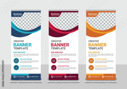 Professional corporate roll up banner design template