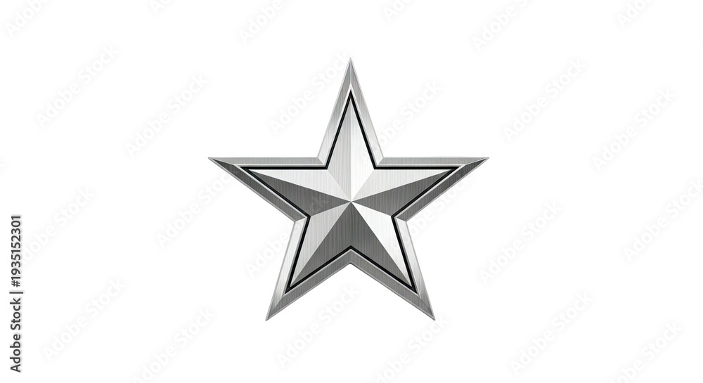 Obraz premium Brushed Metal Five-Pointed Star