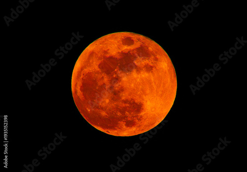 Image with Blood Moon, a celestial phenomenon that occurs during a total lunar eclipse