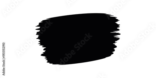 Black brush stroke on white background 3