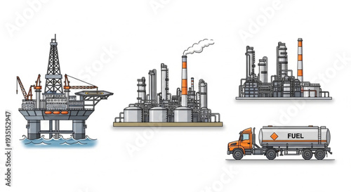 Oil Rig Refinery Fuel Transportation.