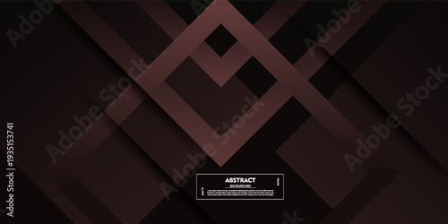 Dark abstract banner background with dynamic square line pattern. Simple and elegant style. Vector eps10