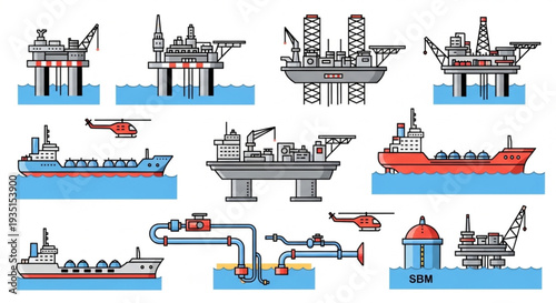 Oil Rig Platform Extraction Equipment.