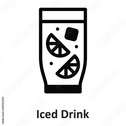 Iced Drink Vector Icon which can easily modify or edit