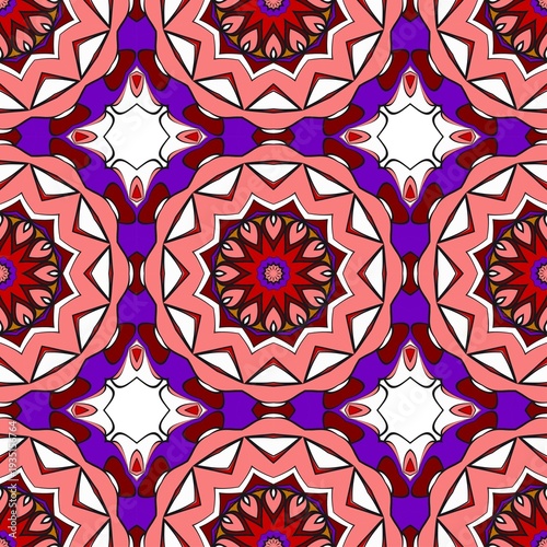 Abstract repeat backdrop with lace floral ornament. Seamless Design for prints, textile, decor, fabric. Super vector pattern.