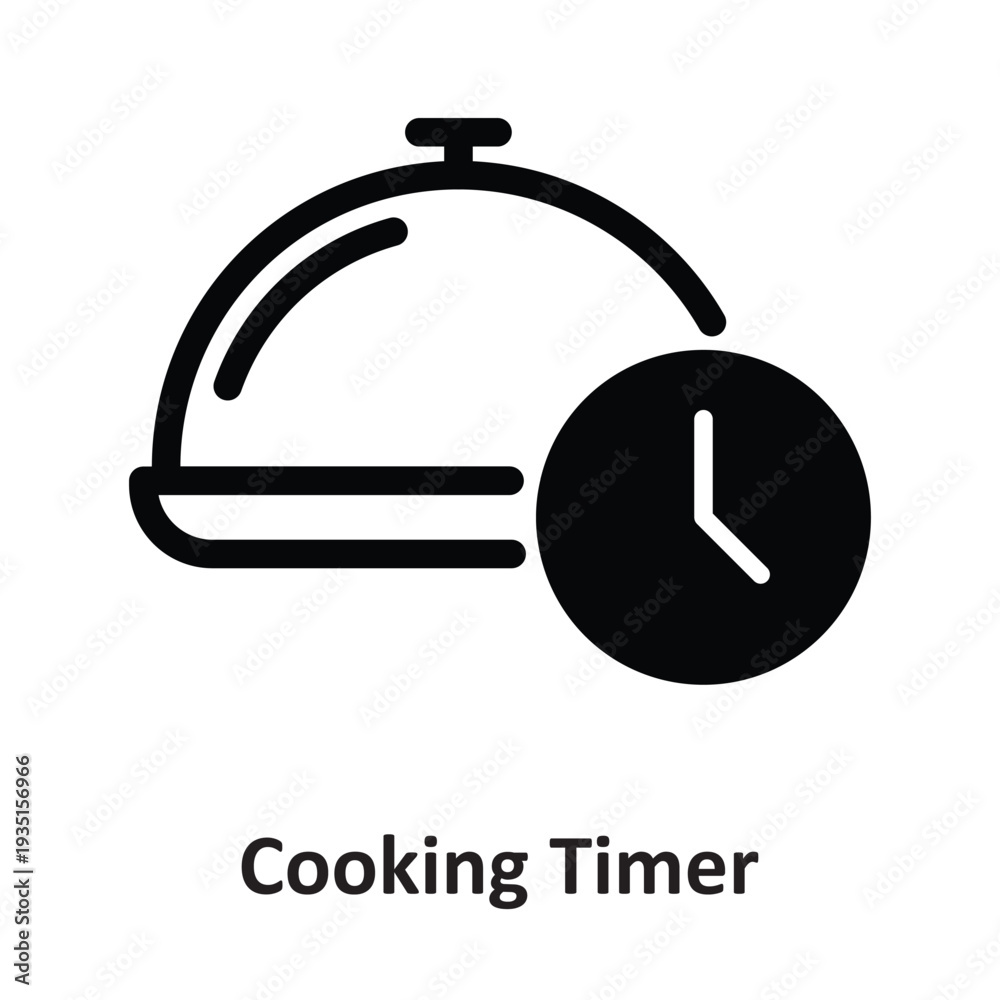 Fototapeta premium Cooking Timer Vector Icon which can easily modify or edit