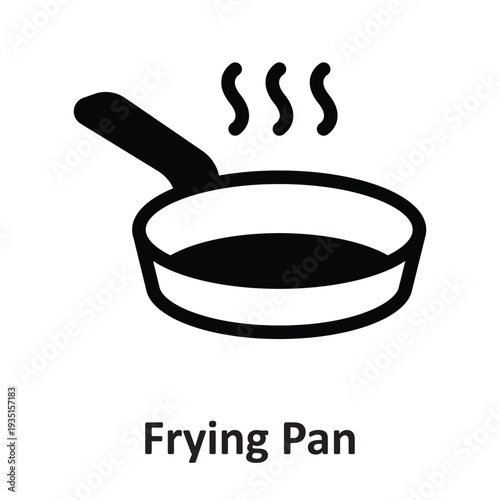Frying Pan Vector Icon which can easily modify or edit