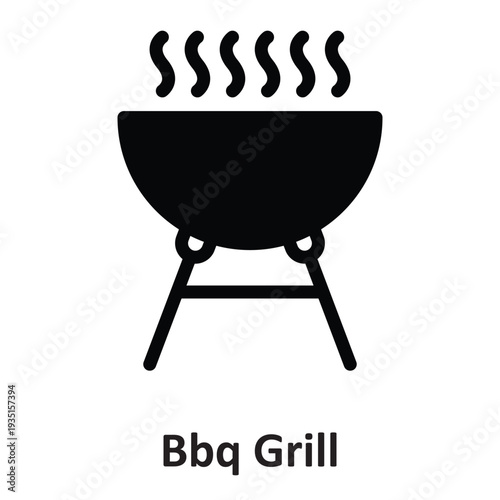BBQ Grill Vector Icon which can easily modify or edit