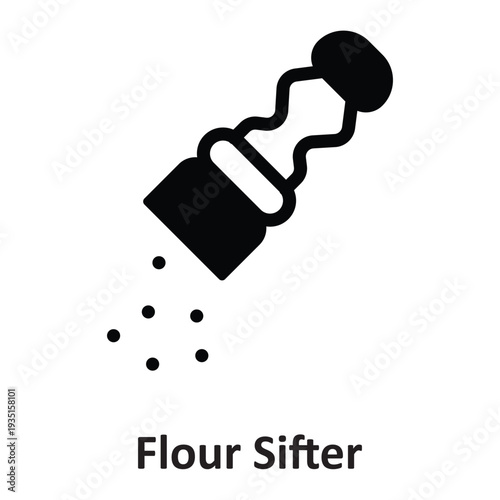 Flour Sifter Vector Icon which can easily modify or edit