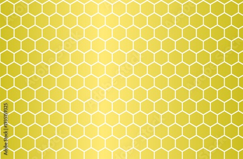 亀甲、ハニカム模様　金色　日本伝統シンプル背景