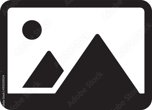 A black and white vector silhouette of an image