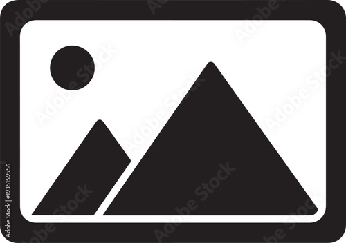 A black and white vector silhouette of an image