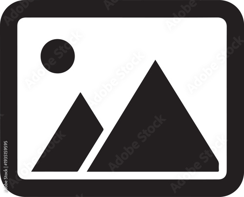 A black and white vector silhouette of an image