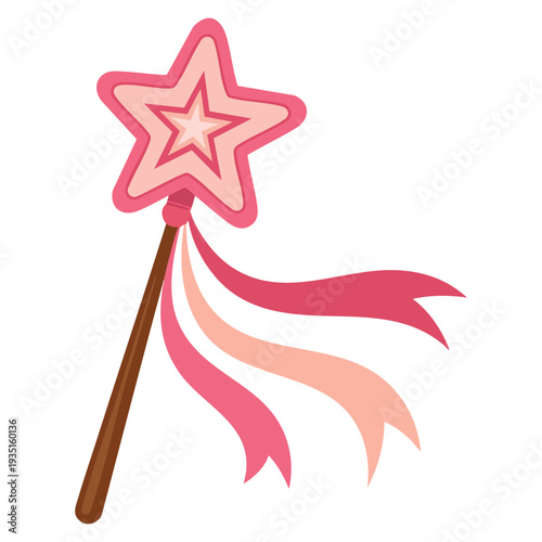 Ballerina start stick vector illustration isolated design element suitable for dance performance ballet practice sport activity and artistic themes